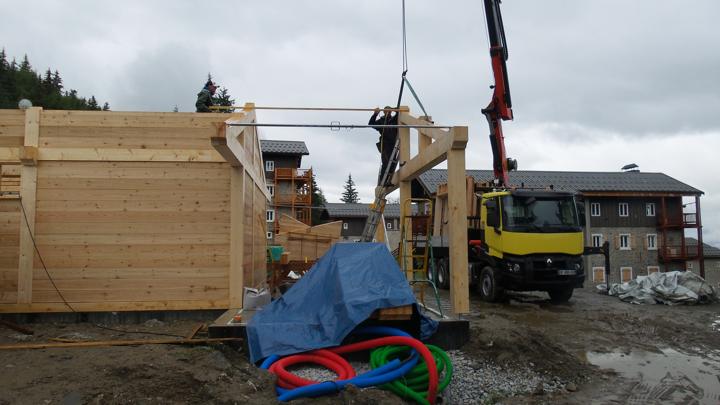 Positionnement et alignement des fermes du chalet